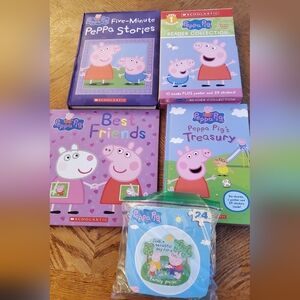 Peppa Pig Pink Purple Blue Kids Book Set